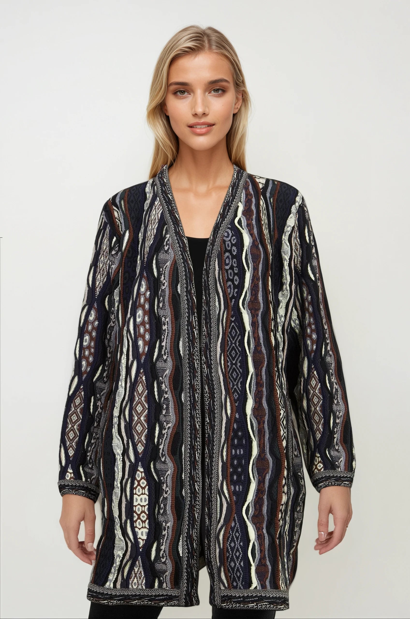 Force - Earth Ladies Swing Coat Geccu 3D Multi Colour