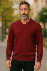 Red V Neck Jumper - Tradewinds By Ansett