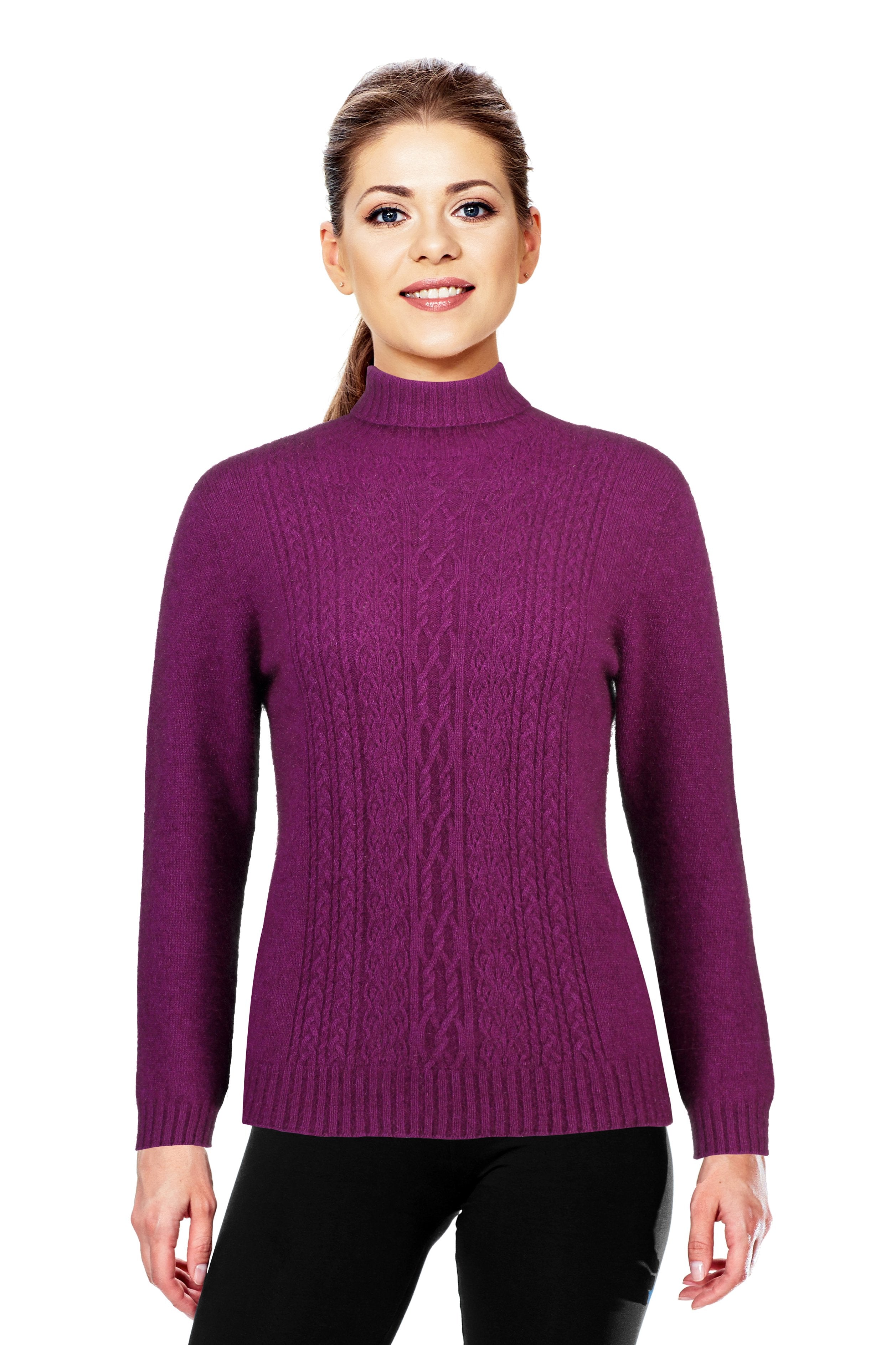 Berry polo top neck