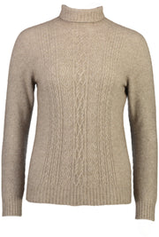Mocha - Possum Fur Polo Neck Jumper Possum Merino