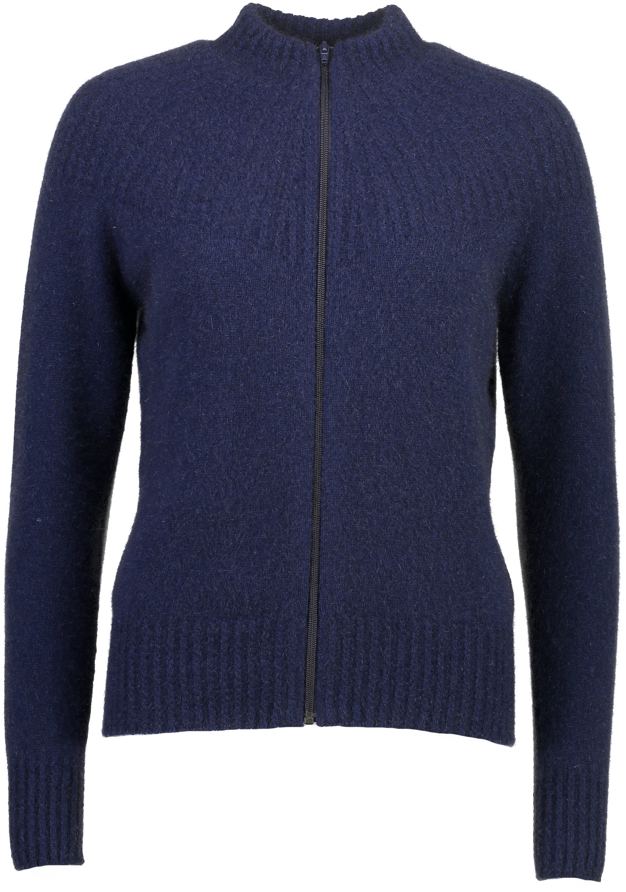 Navy Possum Merino Yoke Neck Cable Jacket Sweaters Australia