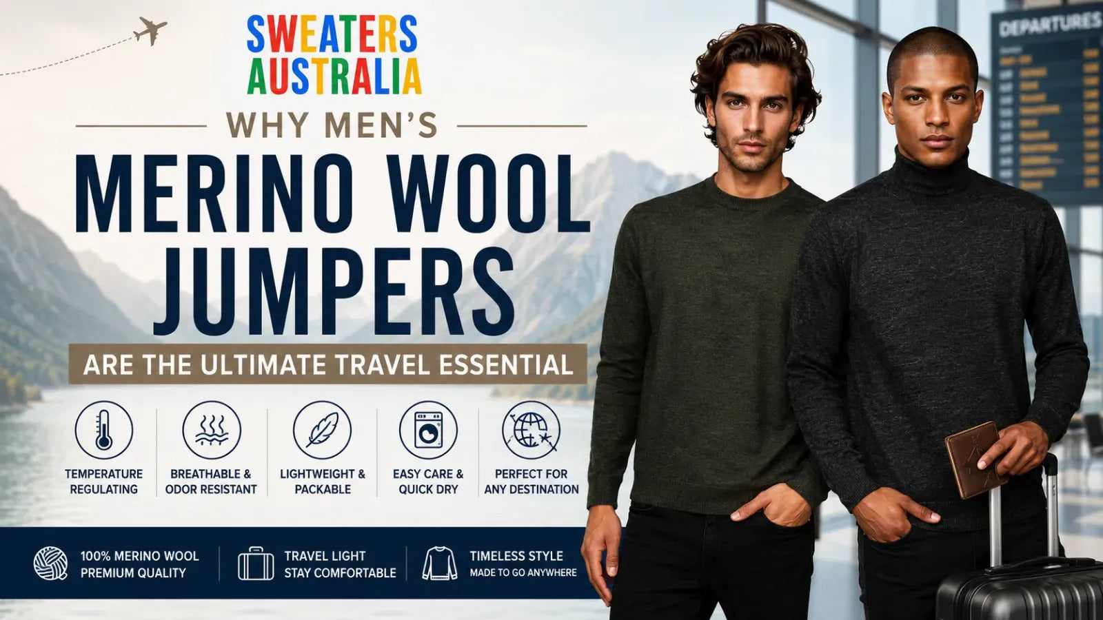 Why Men’s Merino Wool Jumpers Are the  Ultimate Travel Essential