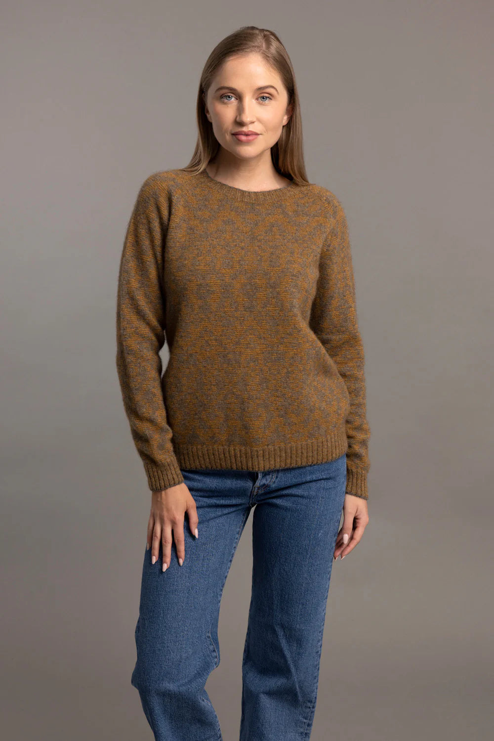 Honeycomb - Possum Merino Fair Isle Sweater
