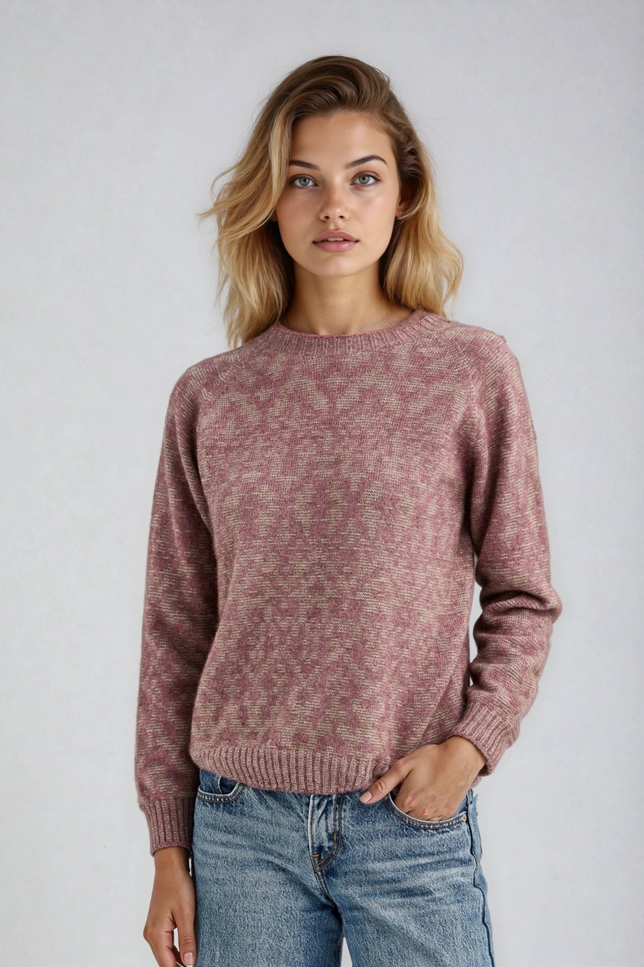 Heather - Possum Merino Fair Isle Sweater
