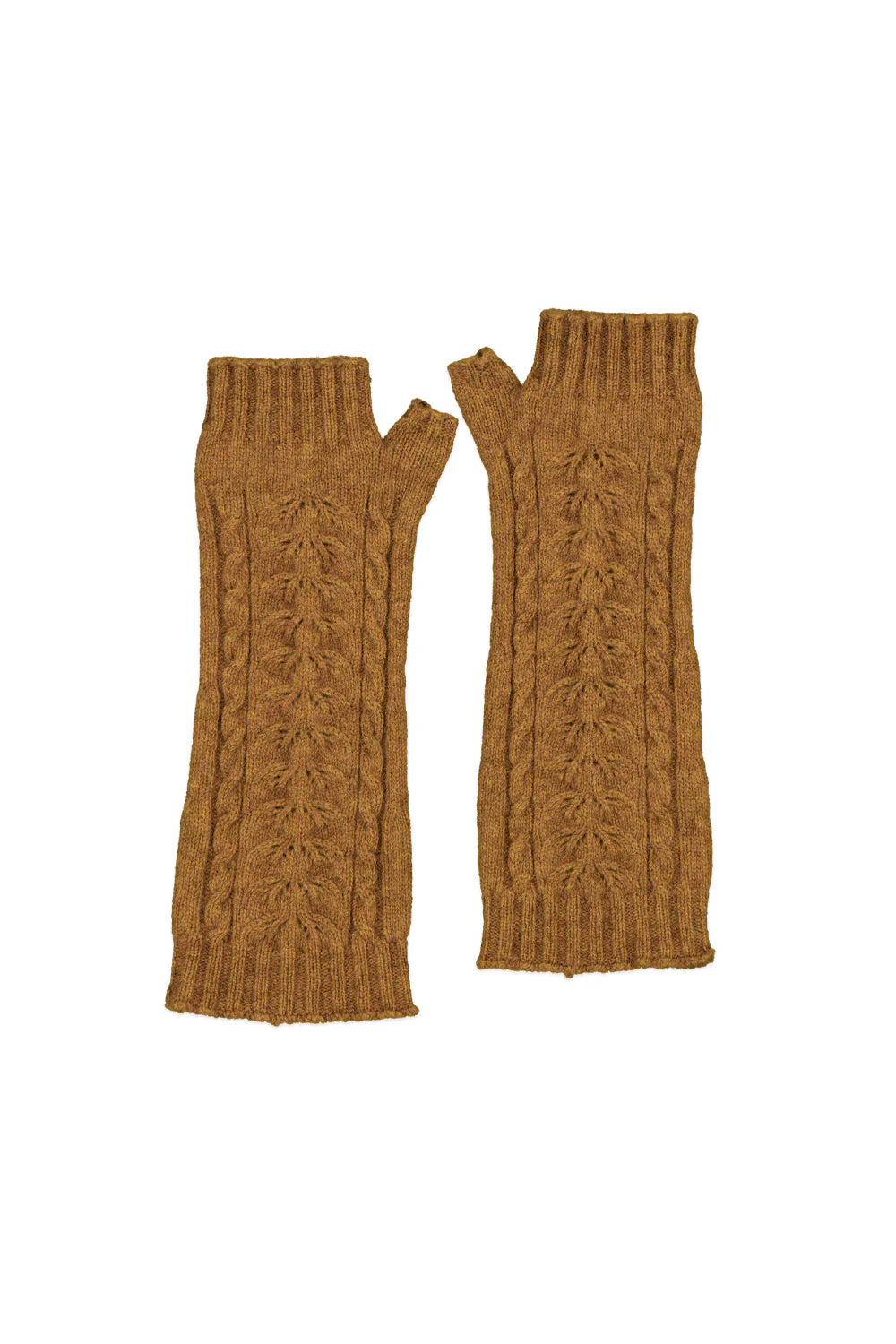 Honeycomb Possum Merino Open Finger Cable Gloves