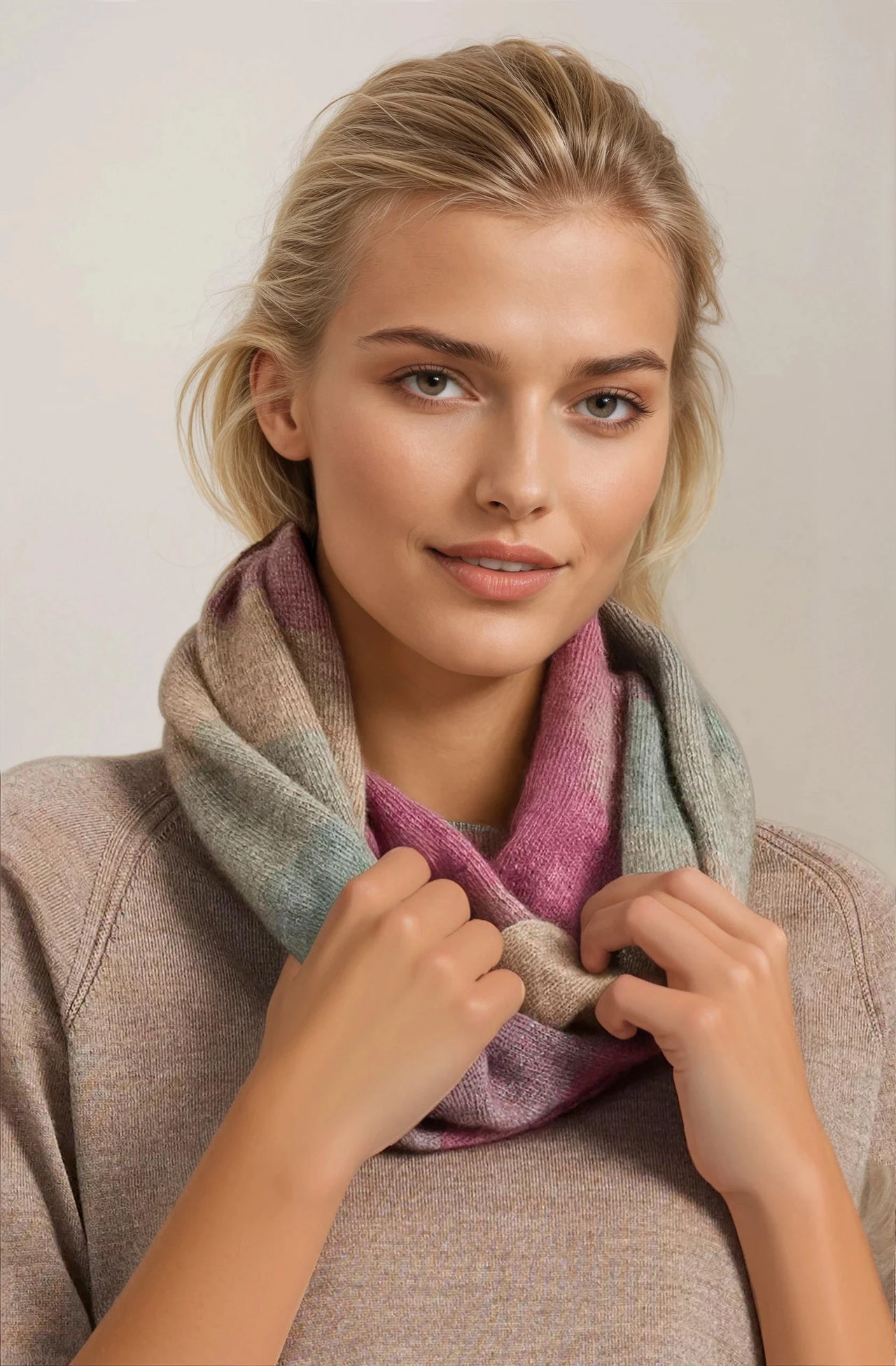Heather Possum Merino Silk Ombre Snood