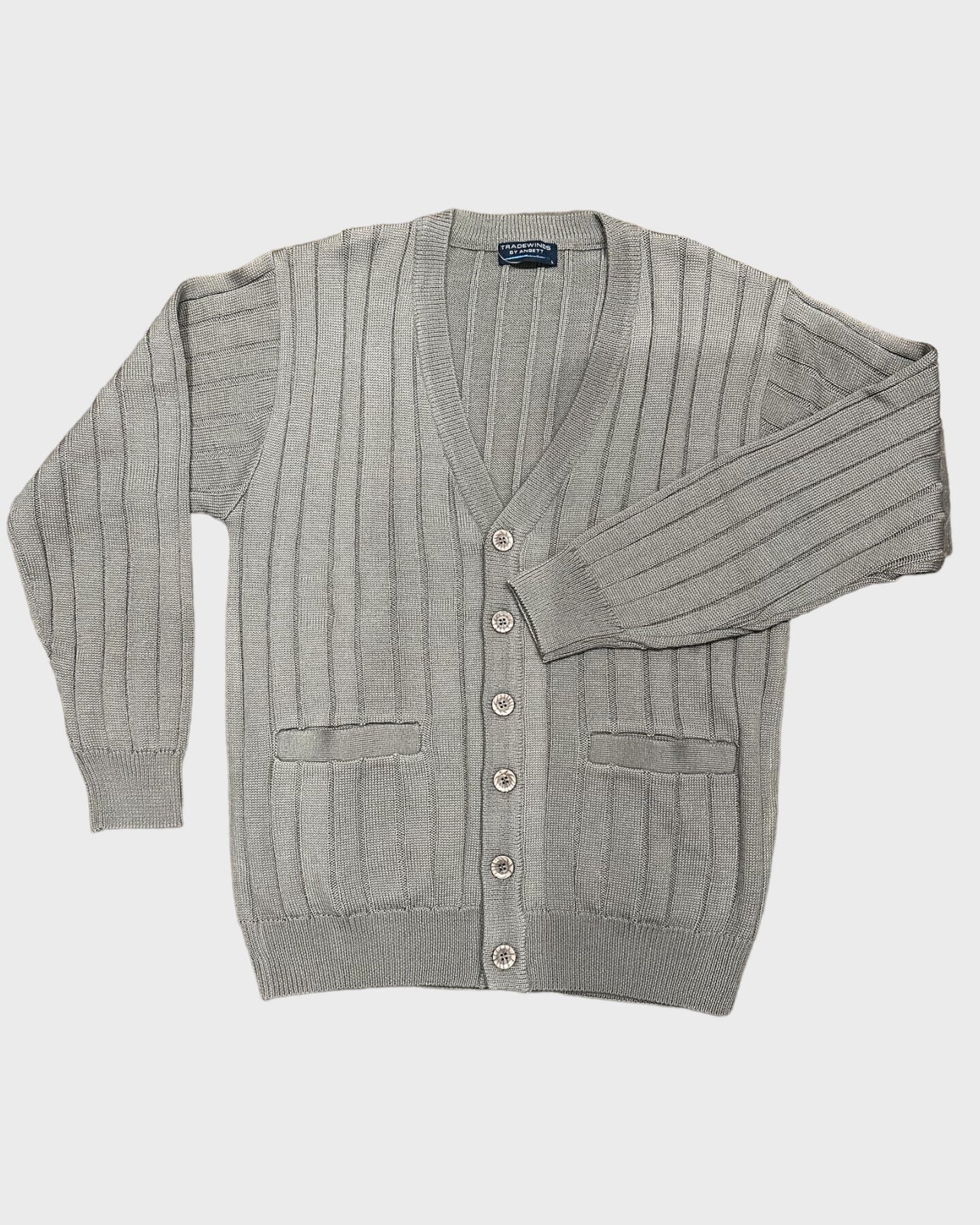 Taupe V Neck Cardigan - Tradewinds By Ansett