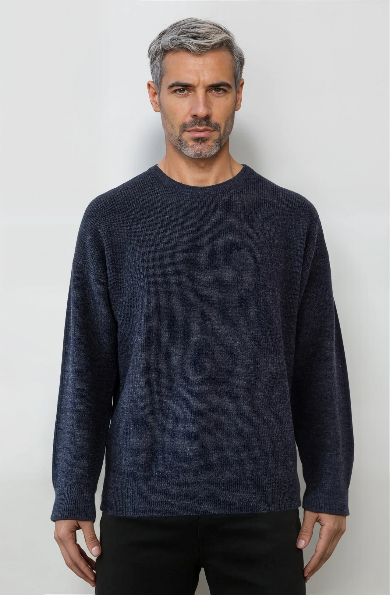 Charcoal Fisherman Rib Jumper - Tradewinds By Ansett