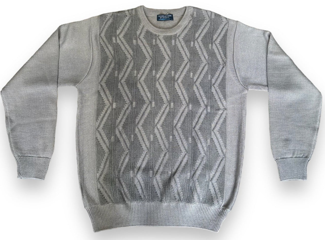 9212 Taupe Crew Neck Jumper - Tradewinds By Ansett (M, L & 3XL)