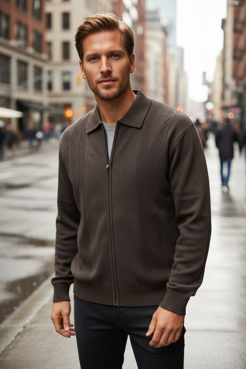 Charcoal Grey Tradewinds By Ansett Full Zip Jacket
