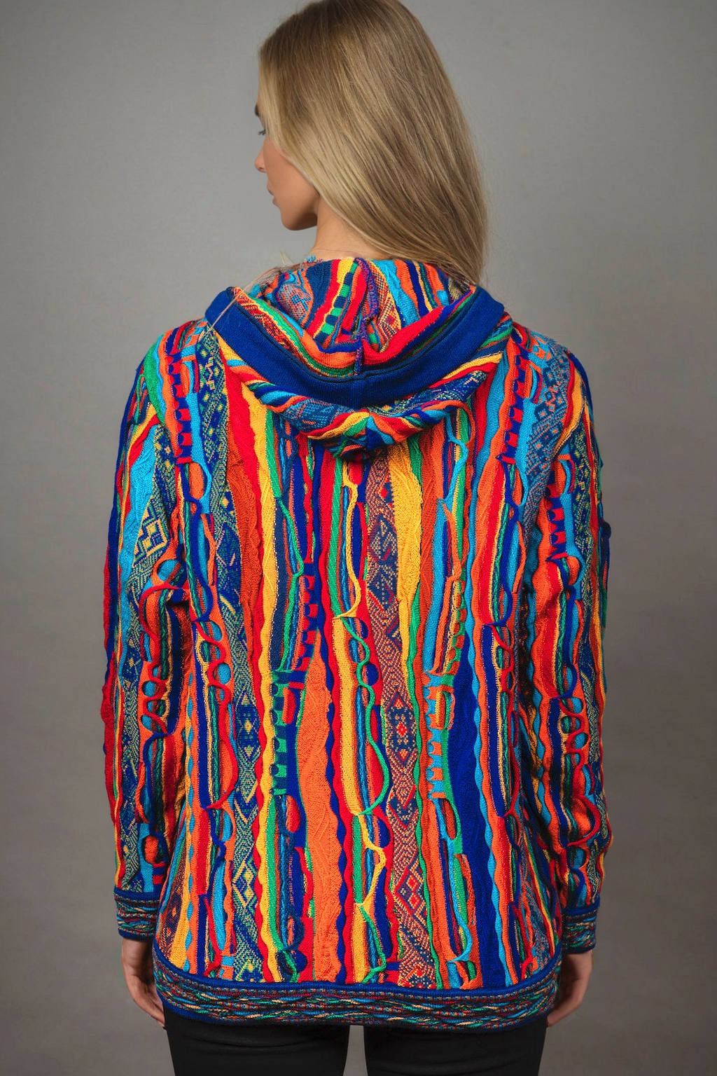 Kanga - Bright Zip Hood Sweater Jacket Merino Wool 3D Geccu Knitwear