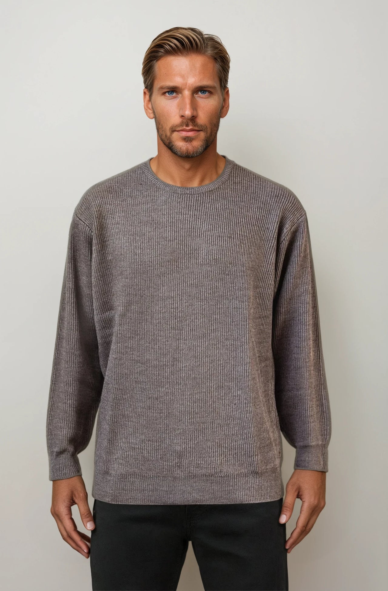 Bark Fisherman Rib - Tradewinds By Ansett Ansett Plain Knitwear