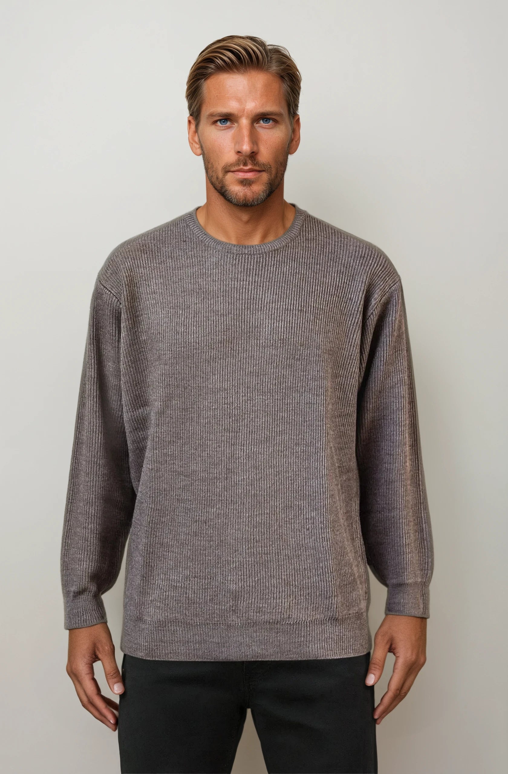 Bark Fisherman Rib - Tradewinds By Ansett Ansett Plain Knitwear