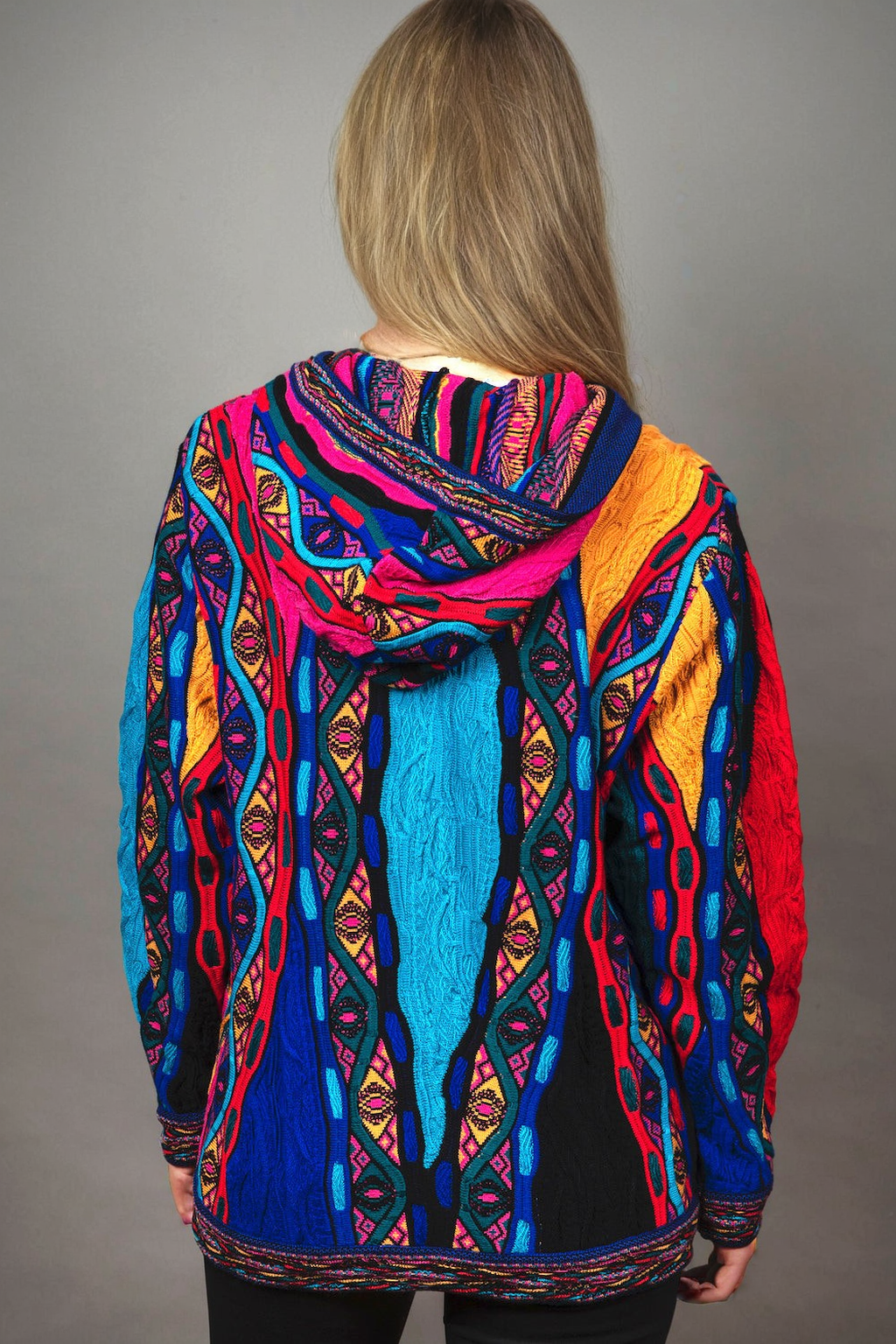 Mati - Bright Zip Hood Sweater Jacket Merino Wool 3D Geccu Knitwear