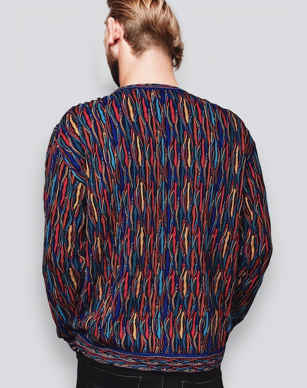 Wave - Bright Sweater Jumper Merino Wool 3D Geccu Knitwear