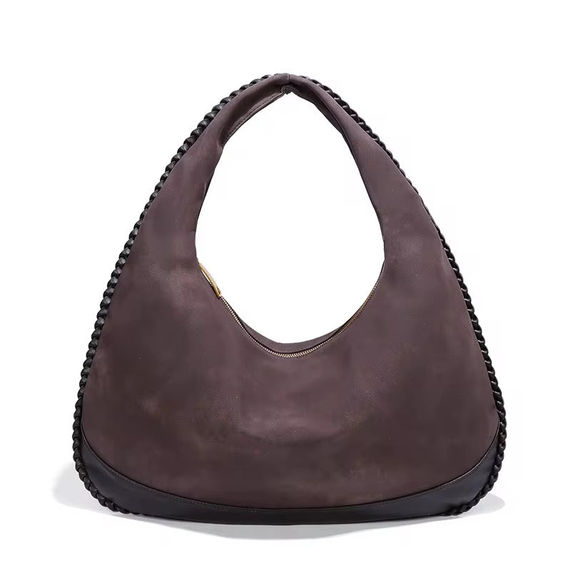 Marcella Chocolate Vegan Suede Tote Bag