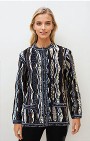 Force - Earth Ladies Long Cardigan Geccu 3D Multi Colour
