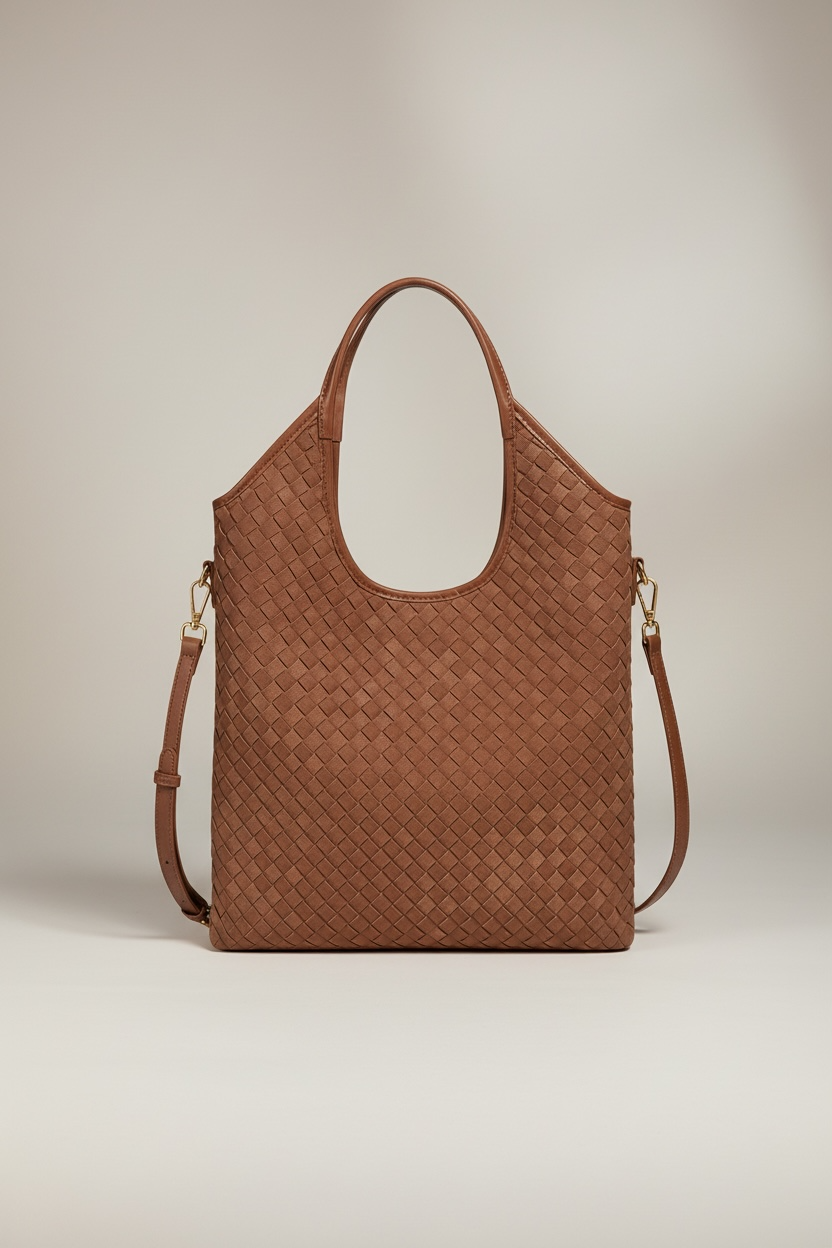 Frankie Tan Vegan Suede Tote Bag