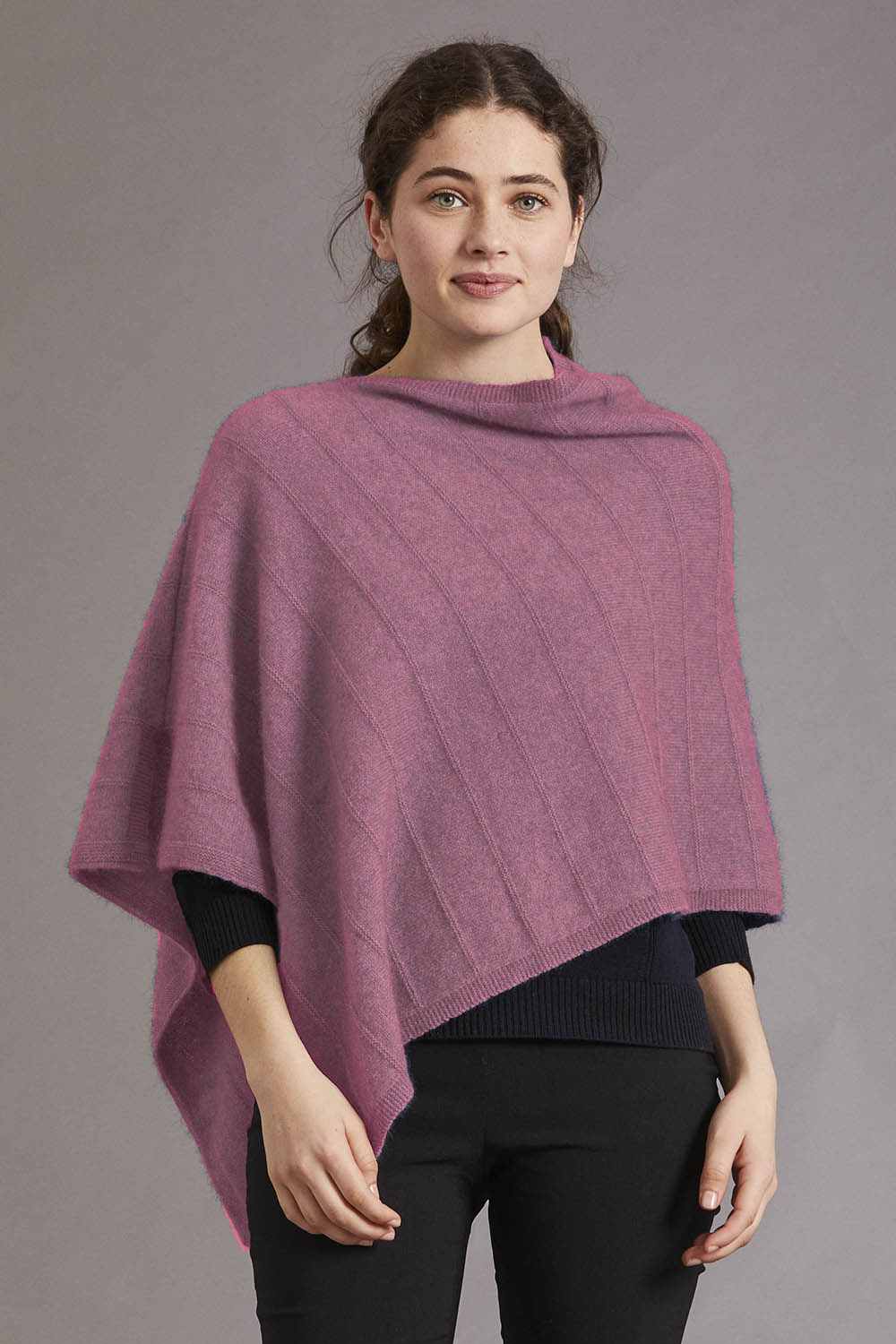 Heather McDonald Possum Merino Self Pattern Poncho