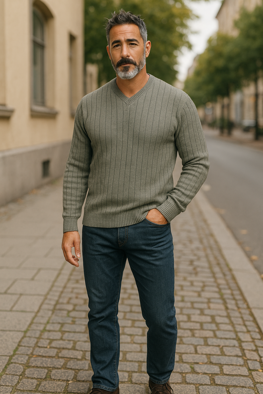 9493 Shale V Neck Jumper - Tradewinds By Ansett