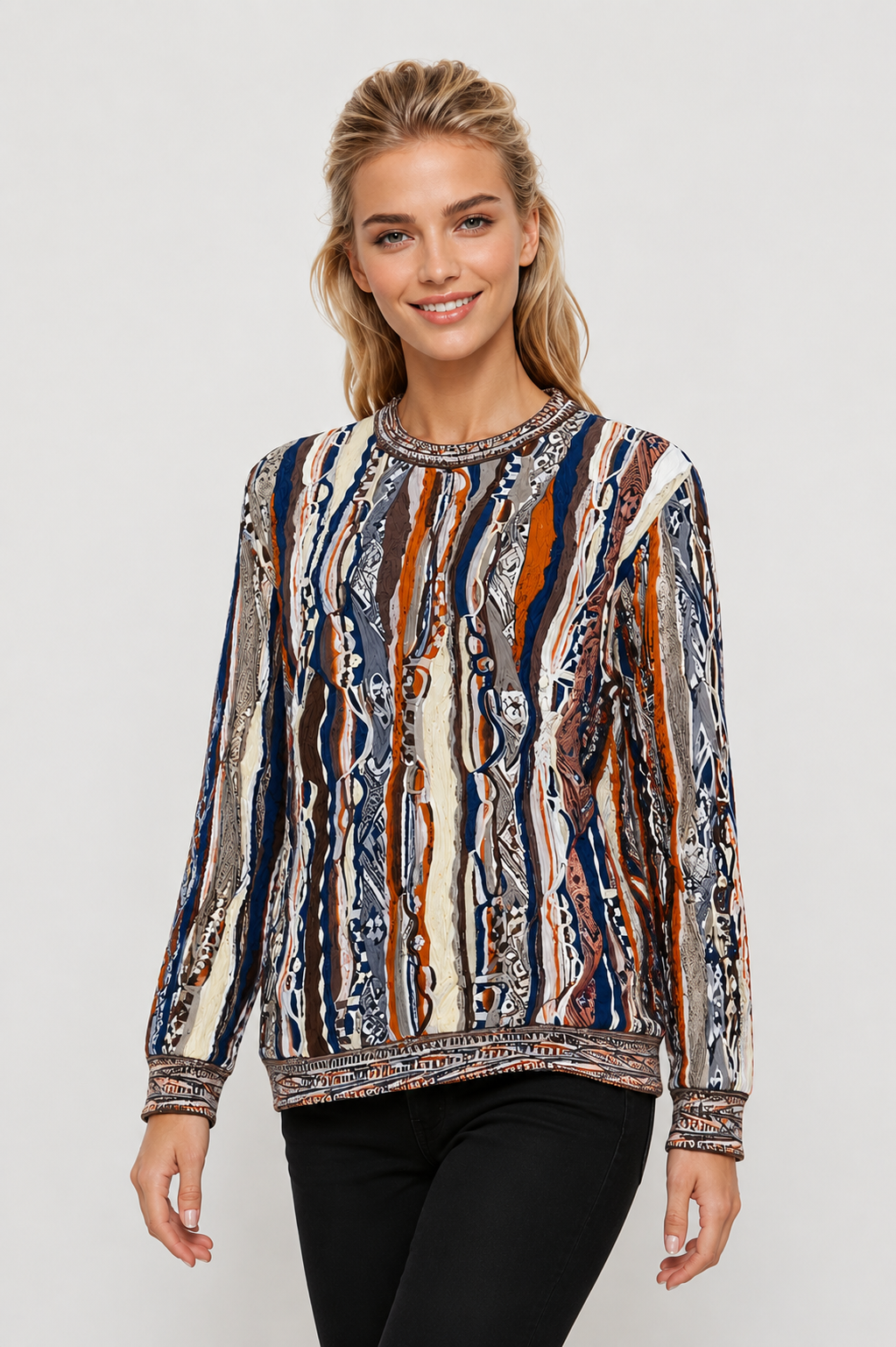 Women’s Colourful Merino Wool Knit Sweater Jumper – Geccu Uluru
