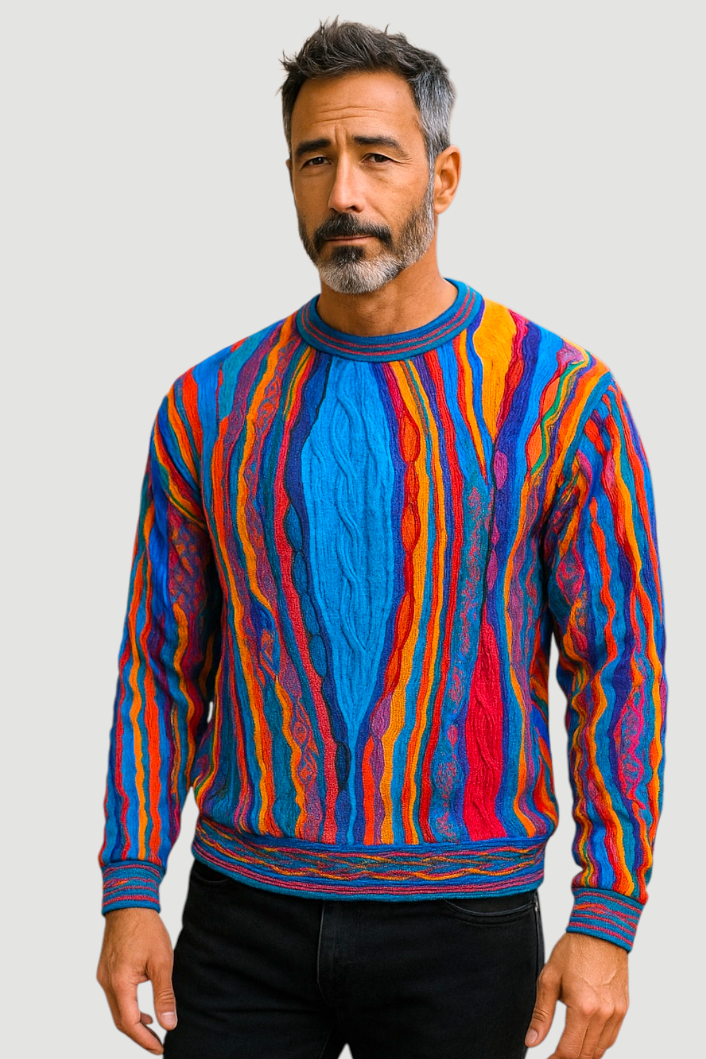 Crown - Bright Sweater Jumper Merino Wool 3D Geccu Knitwear