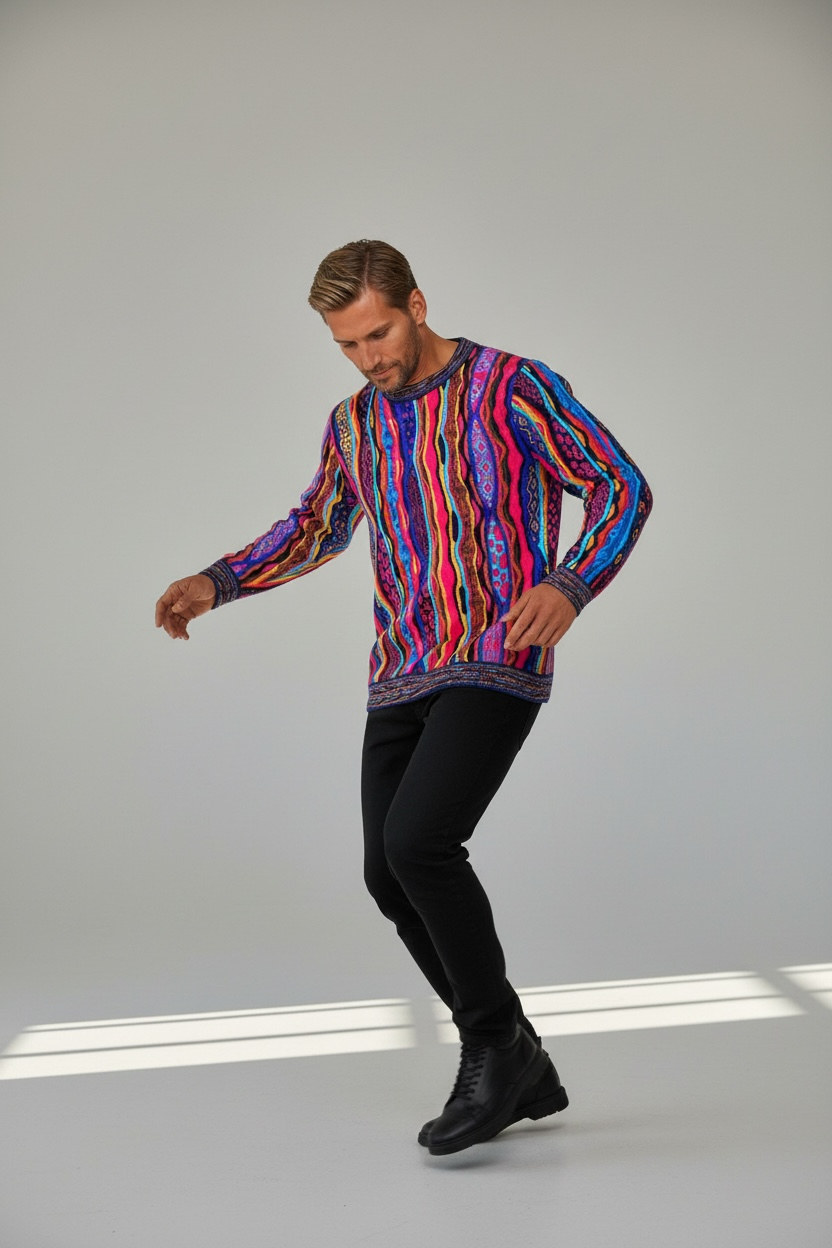 Force - Bright Sweater Jumper Merino Wool 3D Geccu Knitwear