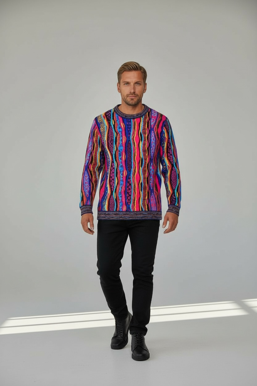 Force - Bright Sweater Jumper Merino Wool 3D Geccu Knitwear