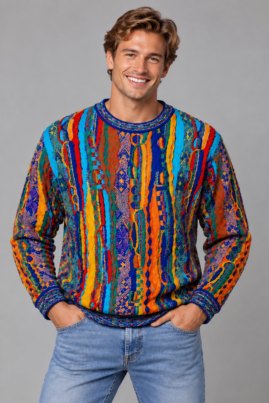 Men's Merino Wool 3D Knit Sweater – Kanga