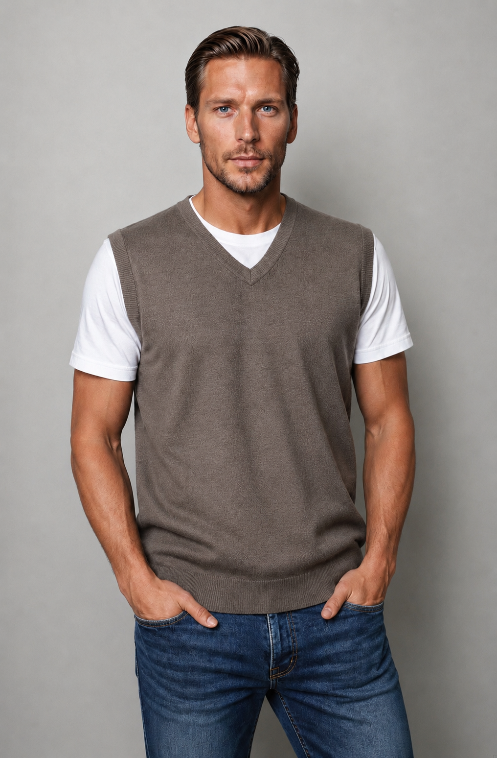 Ansett Men's Merino Wool Fine Weight Vest - Date