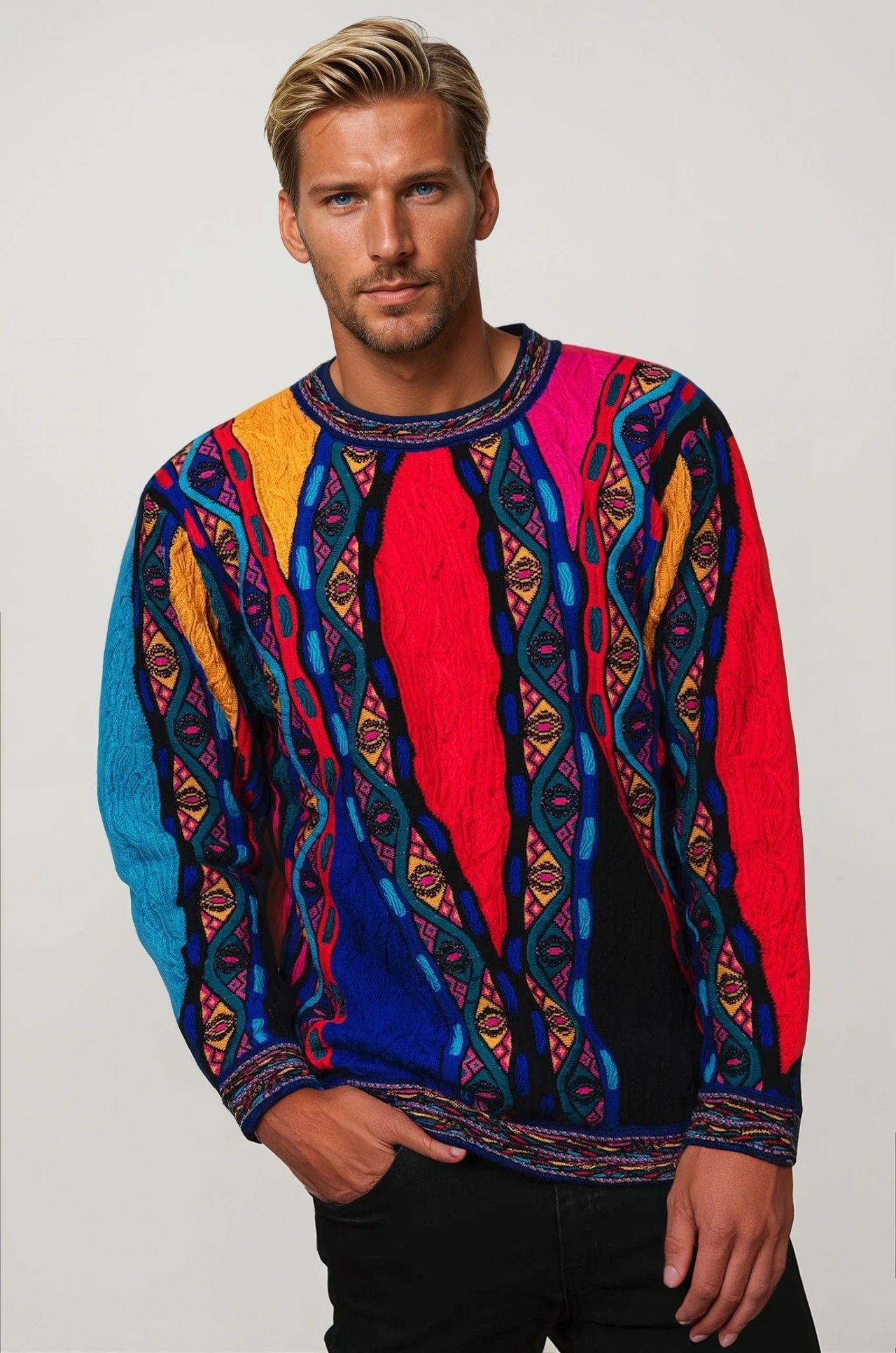 Mati - Bright Sweater Jumper Merino Wool 3D Geccu Knitwear