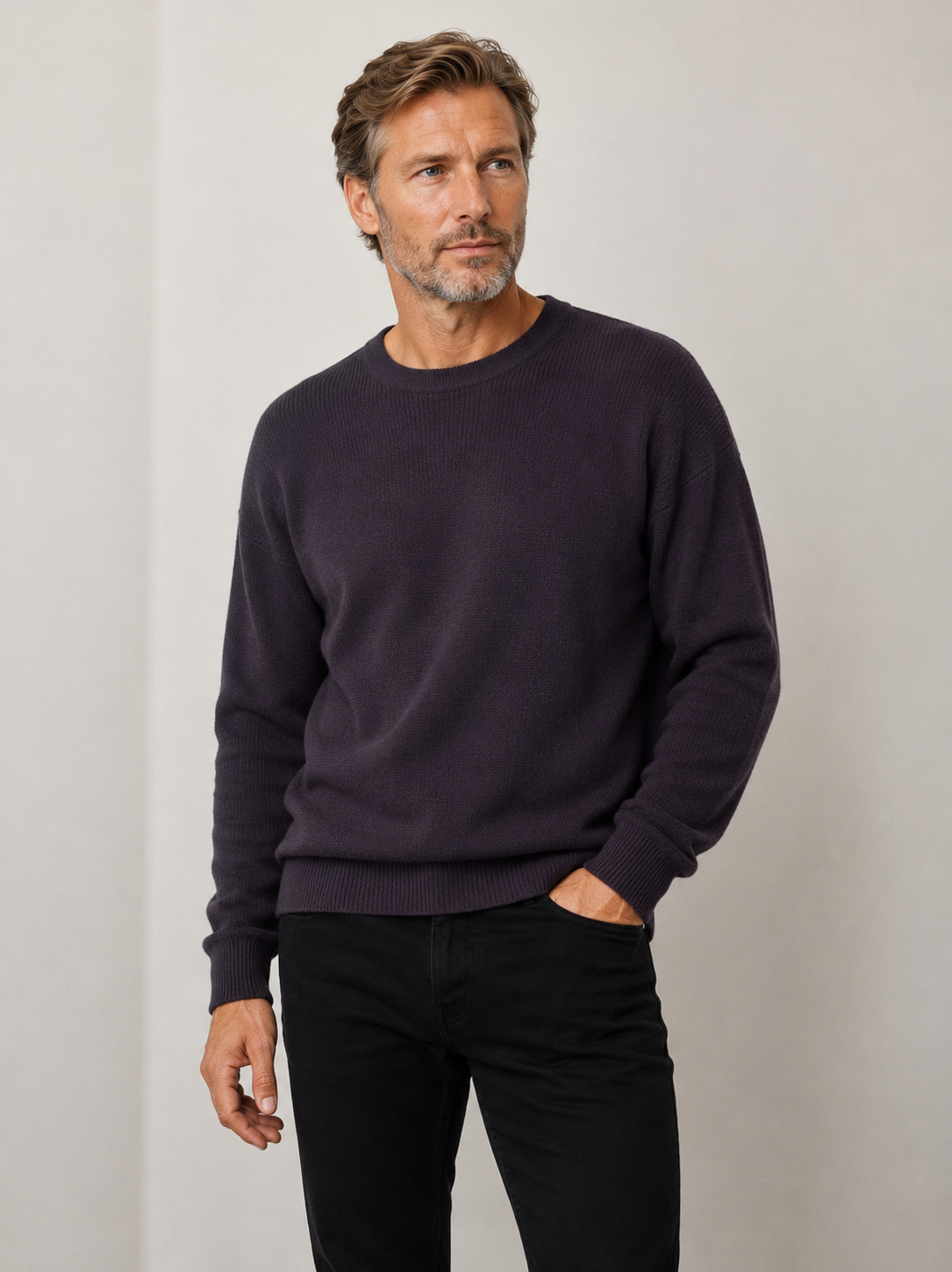 Pure Wool Ansett Timber Fisherman Rib Knit Jumper