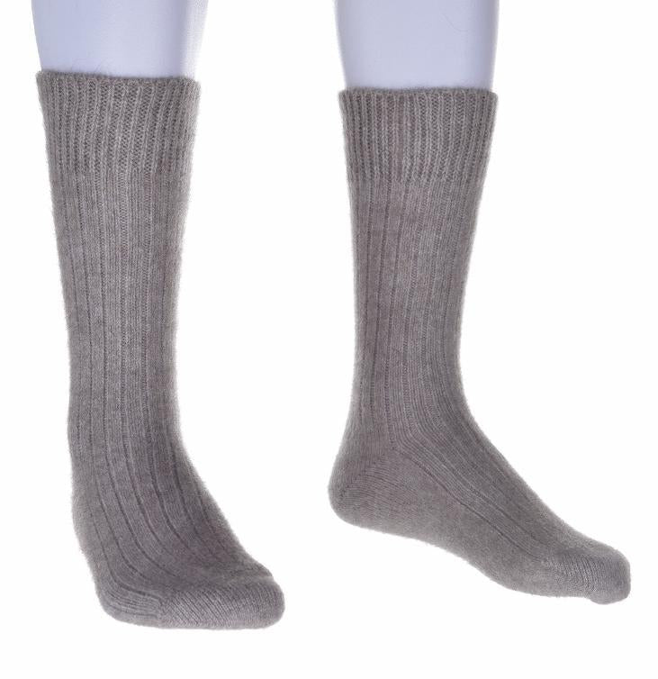 Charcoal Merino Possum Rib Socks