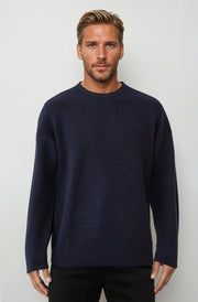 Navy Fisherman Rib - Tradewinds By Ansett Ansett Plain Knitwear