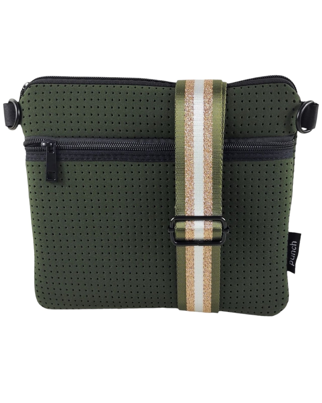 Olive Green Neoprene Flat Walker Bag