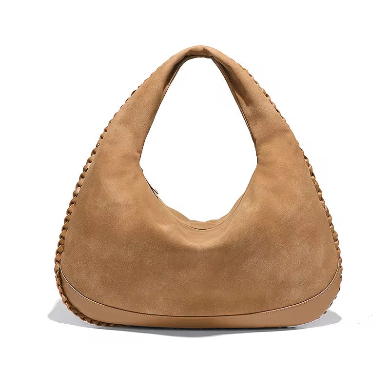 Marcella Taupe Vegan Suede Tote Bag