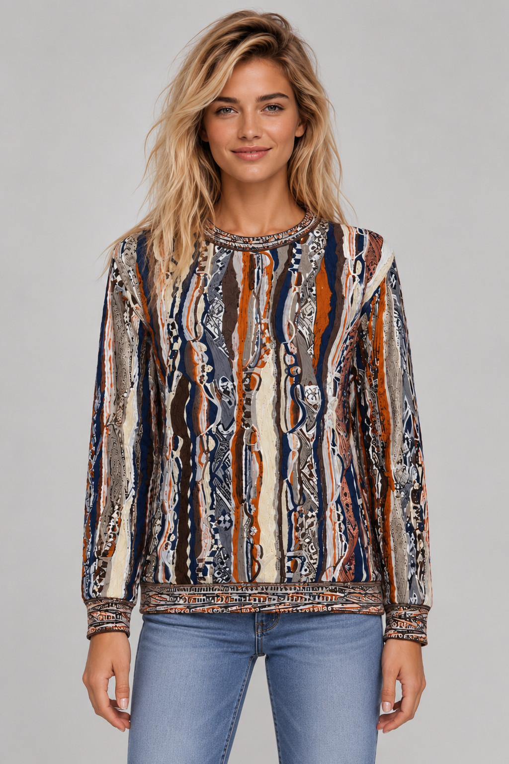 Women’s Colourful Merino Wool Knit Sweater Jumper – Geccu Uluru