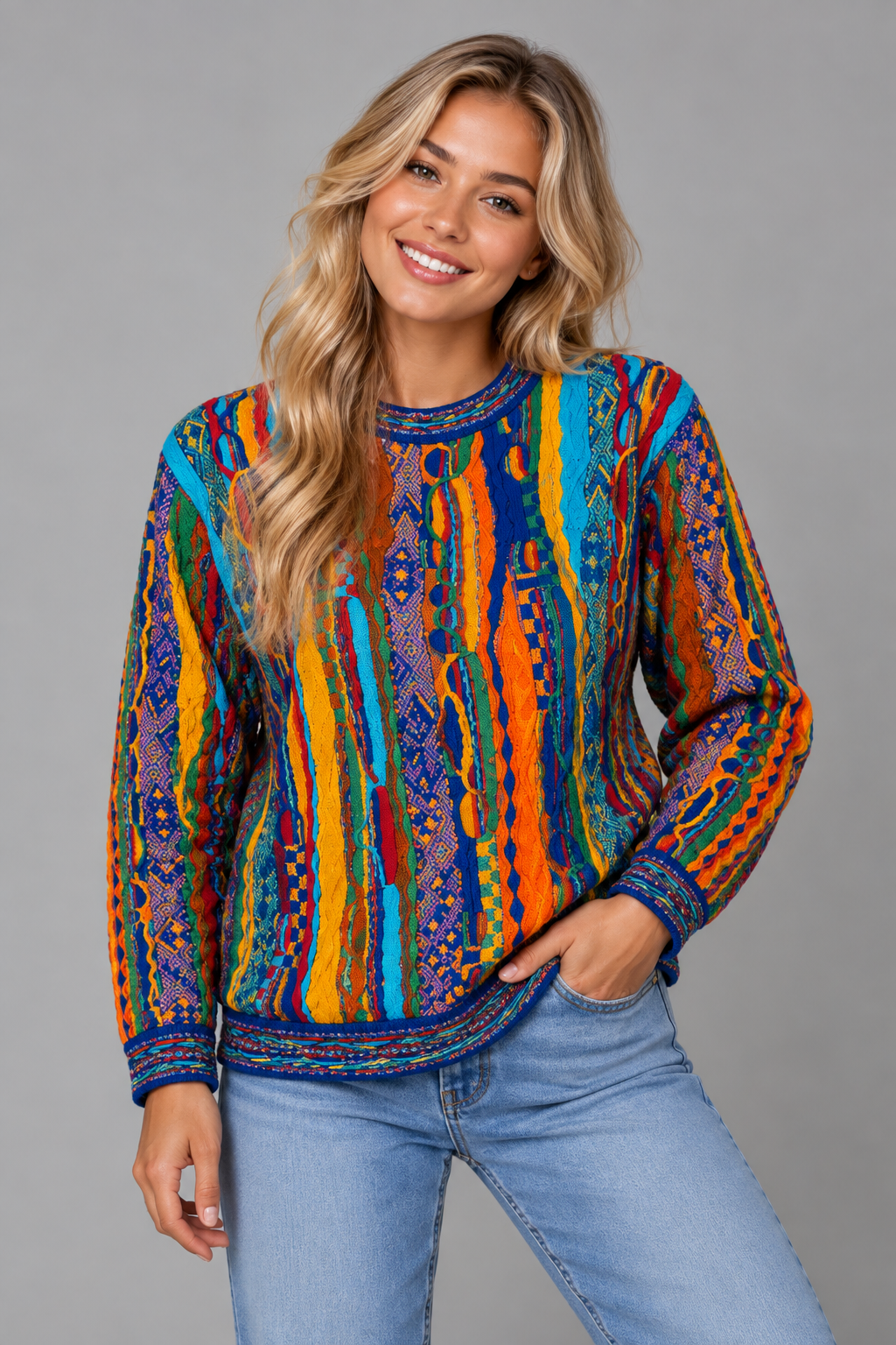 Women’s Colourful Merino Wool Knit Sweater Jumper – Geccu Kanga