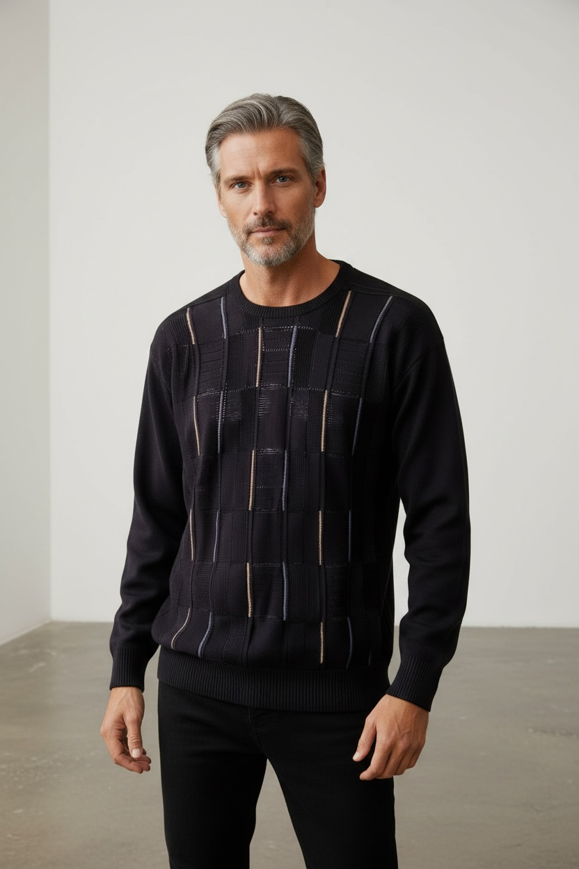 9252 Navy Crew Neck Jumper - Tradewinds By Ansett