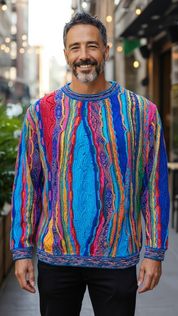 Crown - Bright Sweater Jumper Merino Wool 3D Geccu Knitwear
