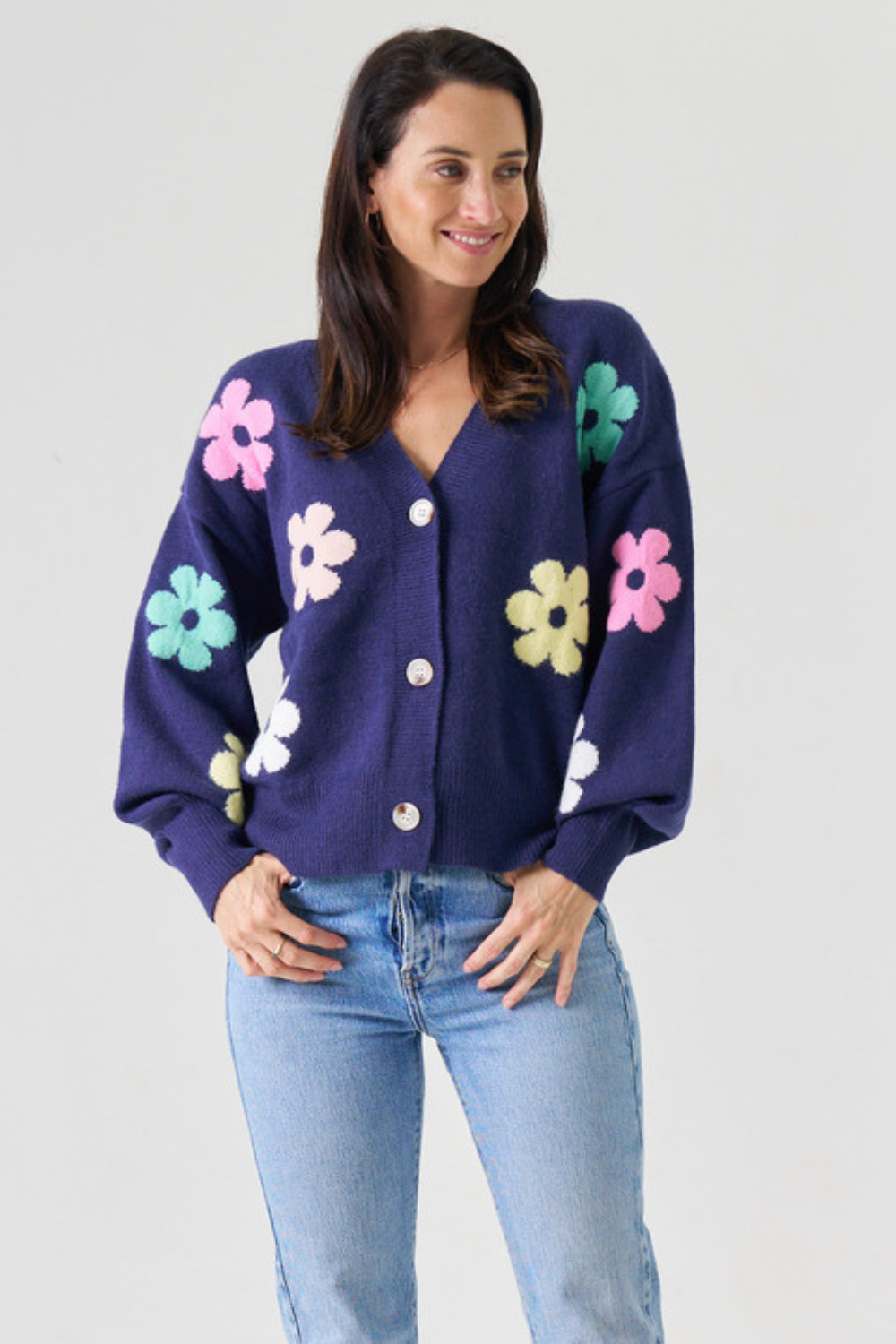 Indigo Flower Cardi
