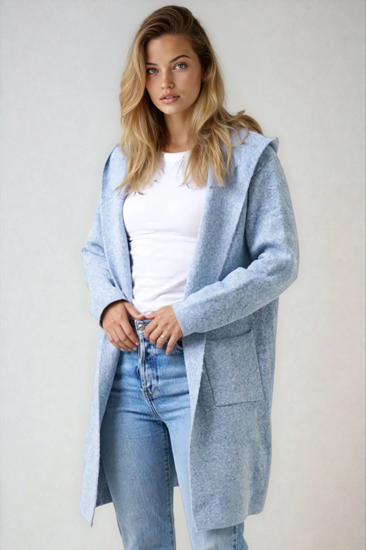 Light Blue Oversized Hoodie