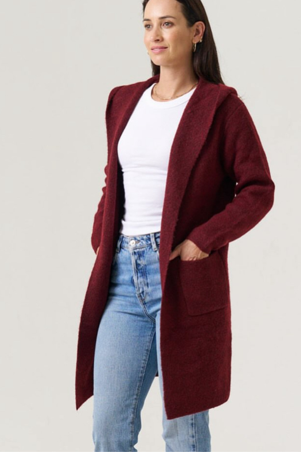 Maroon Oversized Hoodie