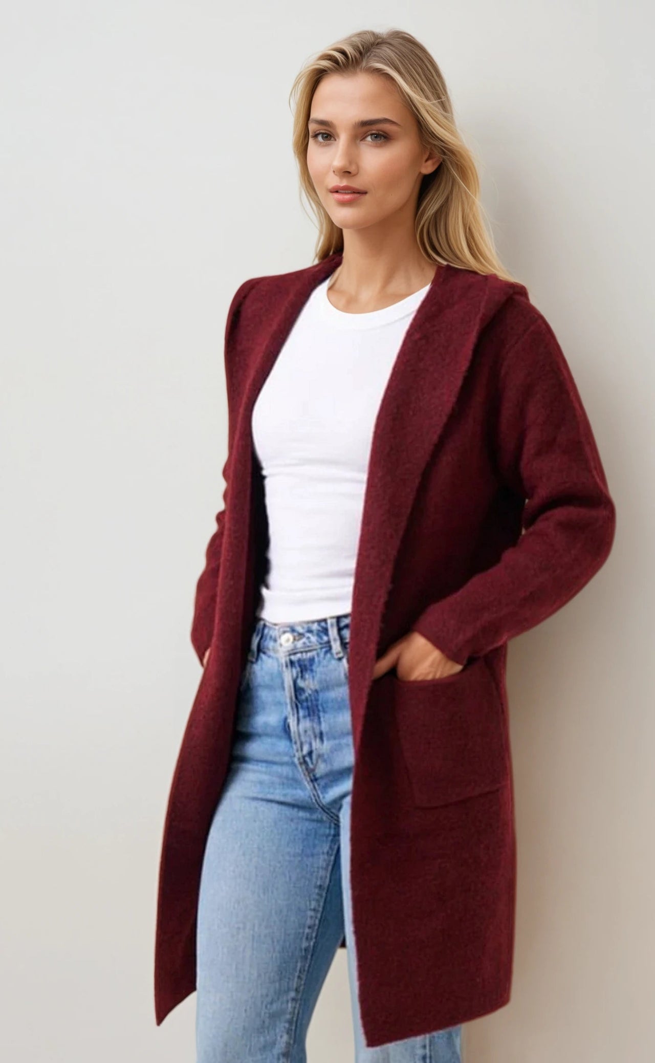 Maroon Oversized Hoodie