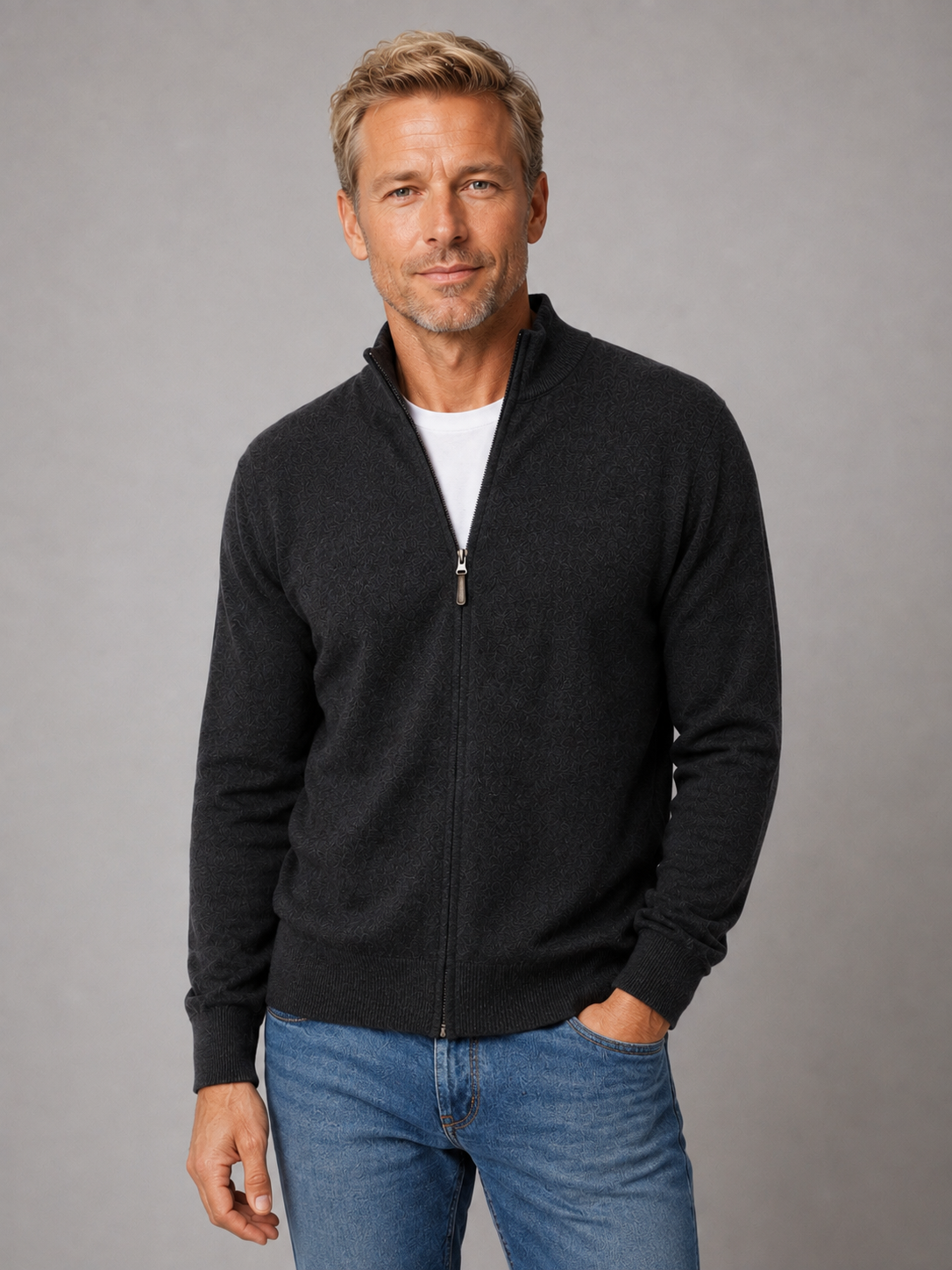 Ansett Men's Merino Wool Jacket - Charcoal Grey