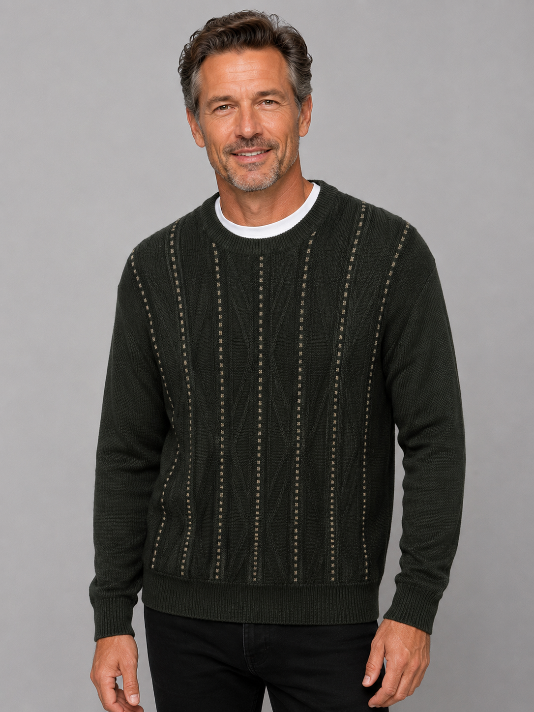 Tradewinds By Ansett Mens Crew Neck Jumper - Army