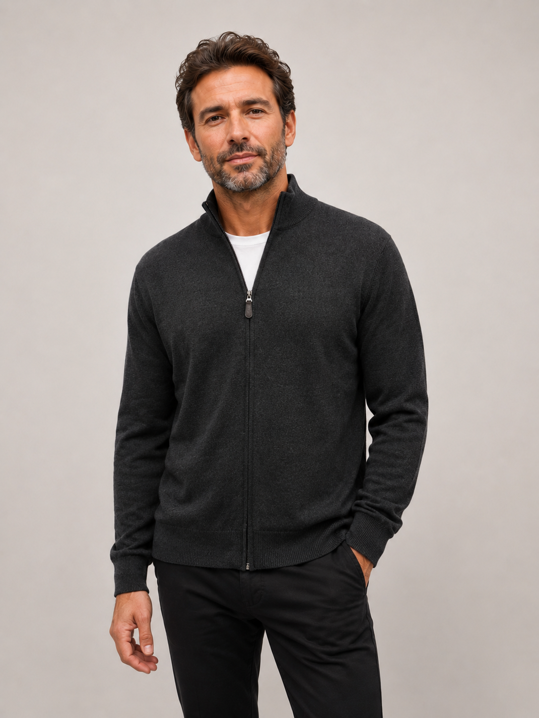 Ansett Men's Merino Wool Jacket - Charcoal Grey