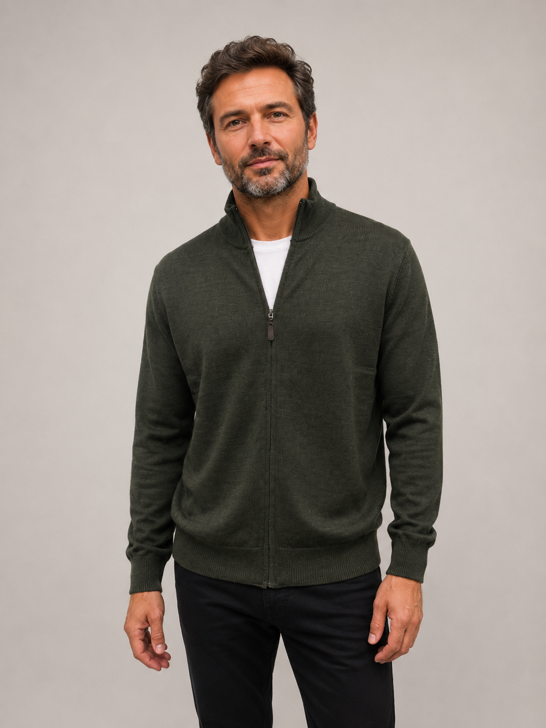 Ansett Men's Merino Wool Jacket - Olive