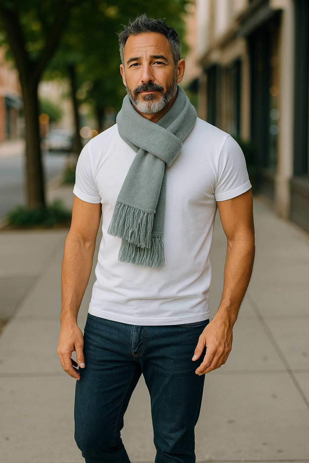Mint Green Possum Merino Silk Plain Tubular Scarf