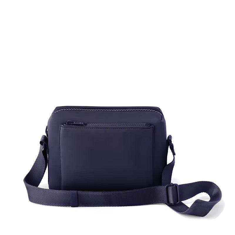 Neoprene Hazel Rectangle Shoulder Bag - Navy Blue